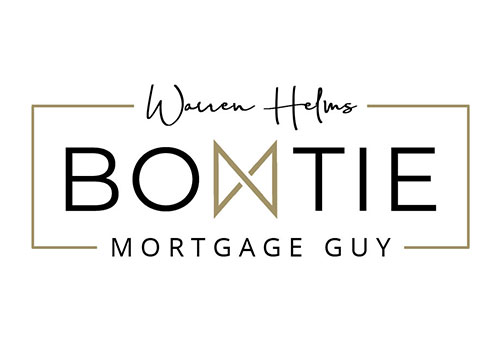 logo design bow tie mortgage guy