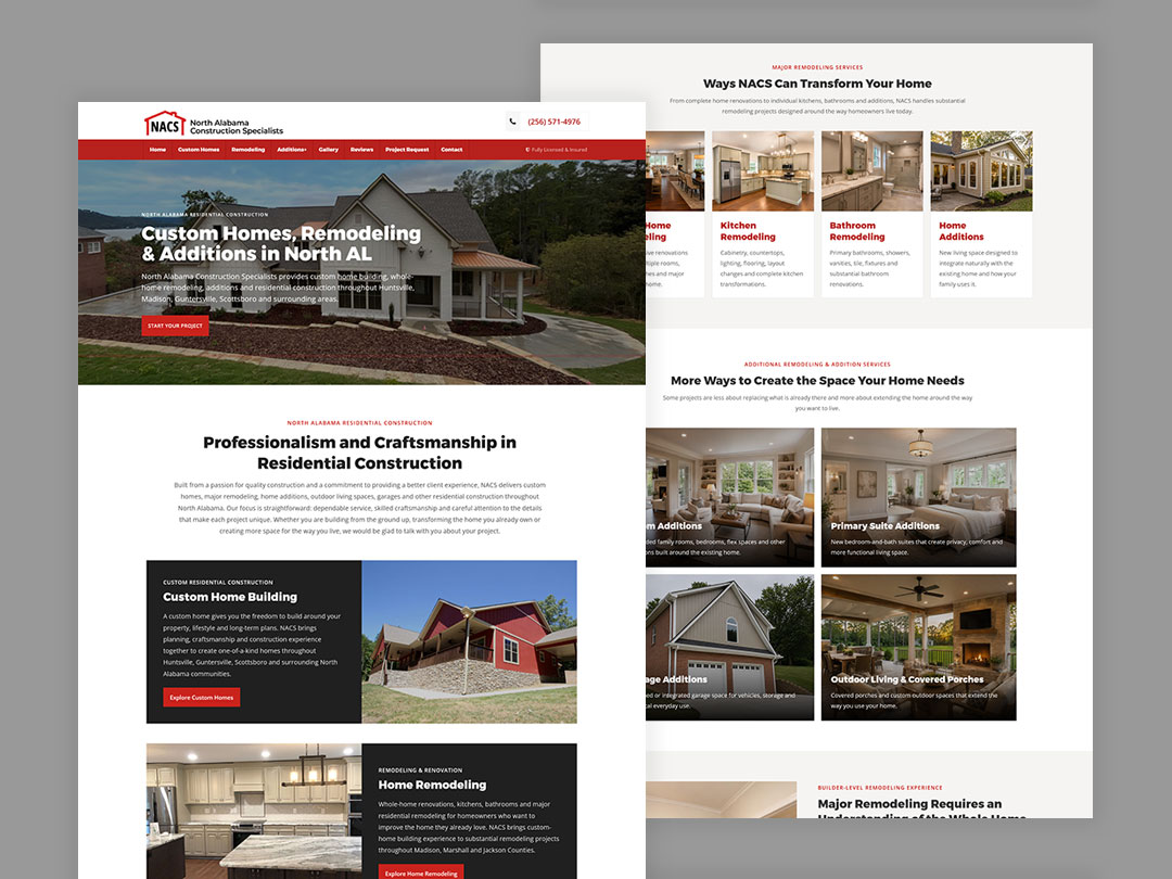 web design north alabama construction specialists